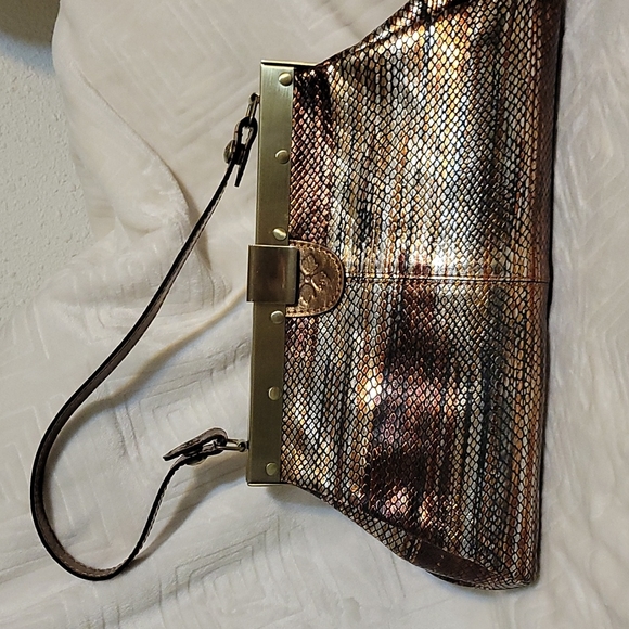 Patricia Nash Handbags - Patricia Nash Ferrara Frame Satchel Gold P021227